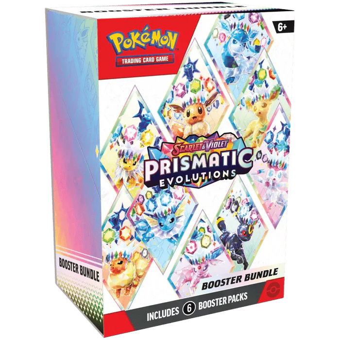 Pokemon Scarlet & Violet Prismatic Evolutions Booster Bundle (6 Booster Packs) SV 8.5 - Trading Card Packs